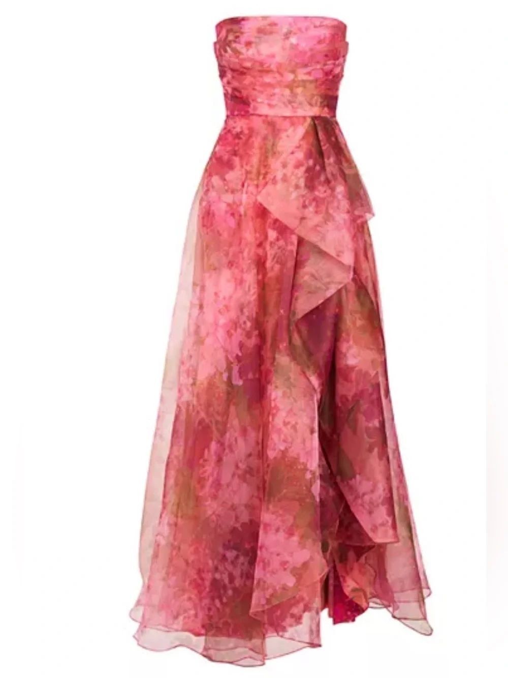 Theia Fahreta Floral Strapless Gown Size 8 NEW with tag - Picture 6 of 12